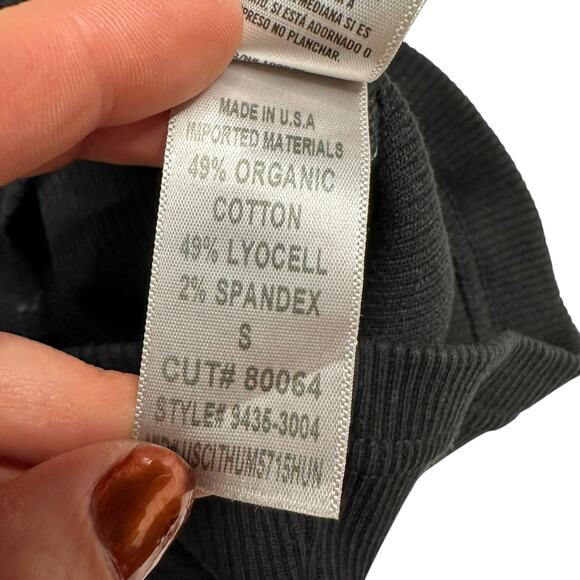 COH CITIZENS OF HUMANITY Caralyn Black Ribbed Button Front Tank Top Size Small - Picture 8 of 8